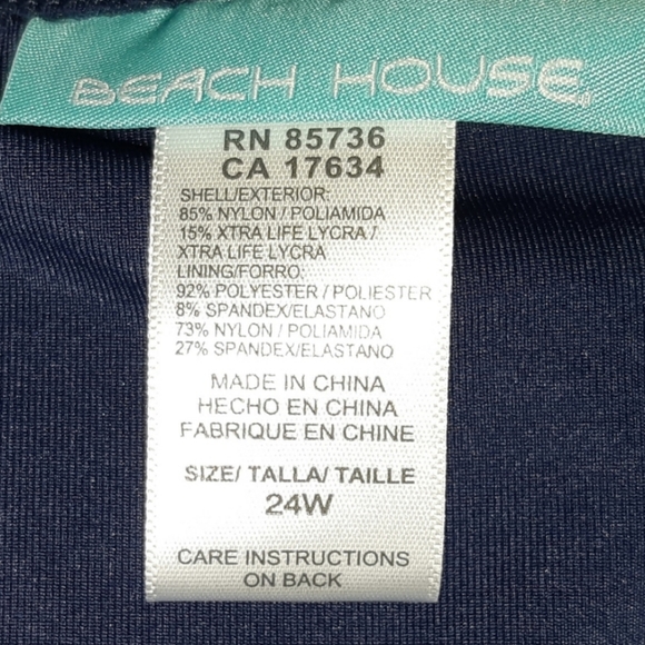 BEACH HOUSE navy string bikini bottom size… - Picture 6 of 6